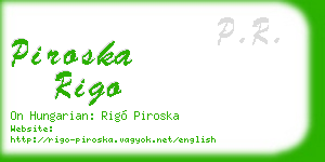 piroska rigo business card